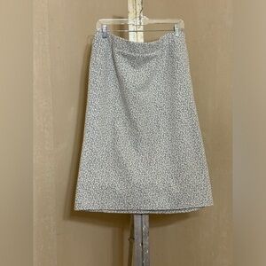 LOFT LIGHT BLUE / WHITE PRINTED PULL ON SKIRT SZ XL